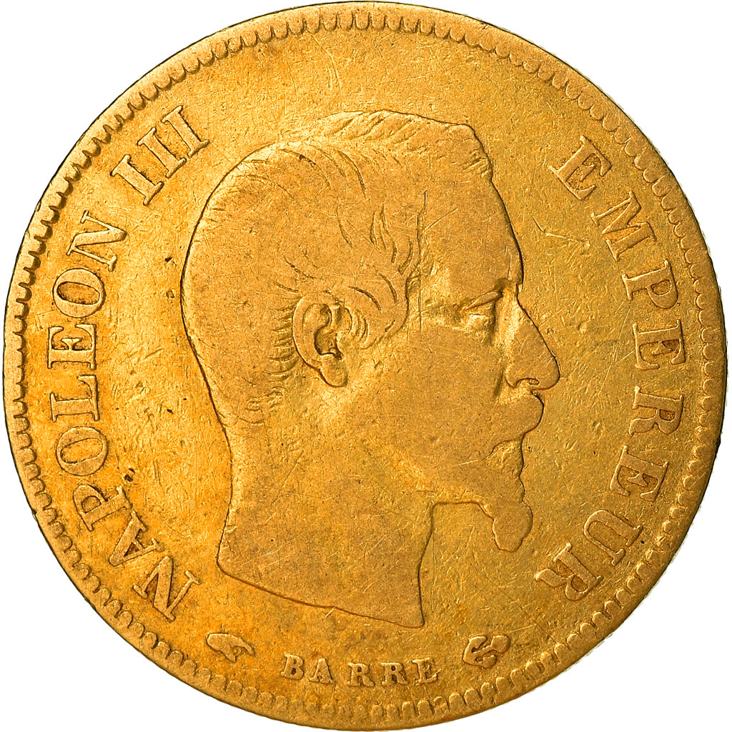 Coin, France, Napoléon III, 10 Francs, 1857, Paris, VF(30-35), Gold, KM:784.3