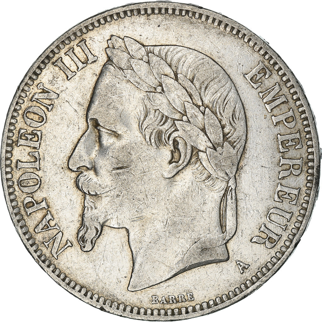 Munten, Frankrijk, Napoléon III, 5 Francs, 1870, Paris, ZF, Zilver, KM:799.1