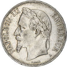 Munten, Frankrijk, Napoléon III, 5 Francs, 1870, Paris, ZF, Zilver, KM:799.1