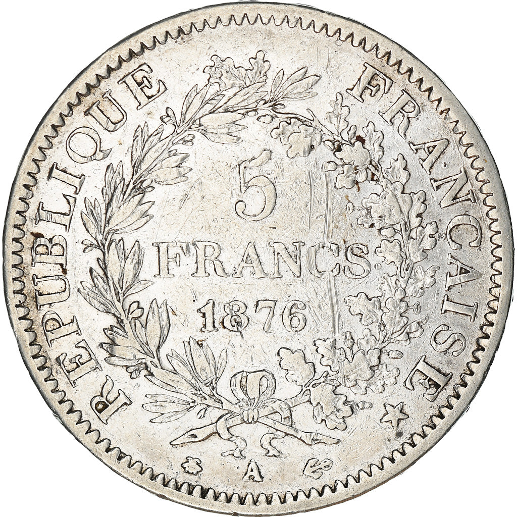 Monnaie, France, Hercule, 5 Francs, 1876, Paris, TB+, Argent, Gadoury:745a