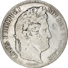Coin, France, Louis-Philippe, 5 Francs, 1838, Paris, VF(20-25), Silver