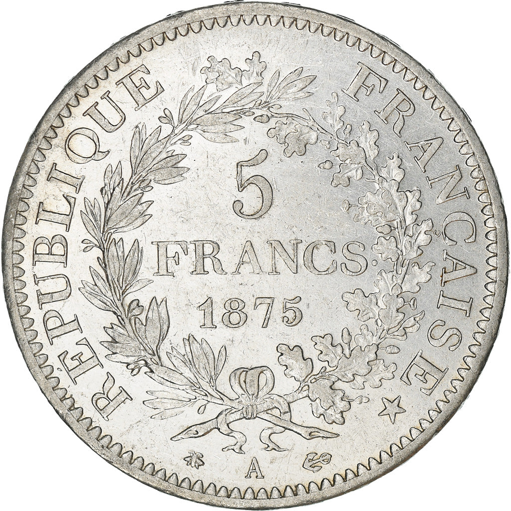 Coin, France, Hercule, 5 Francs, 1875, Paris, AU(55-58), Silver, KM:820.1