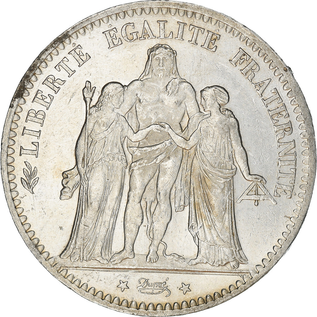 Coin, France, Hercule, 5 Francs, 1876, Paris, AU(55-58), Silver, KM:820.1