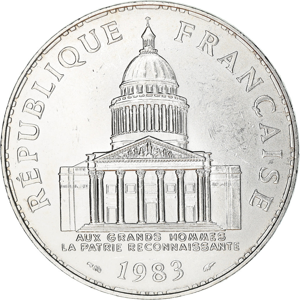 Munten, Frankrijk, Panthéon, 100 Francs, 1983, Paris, ZF+, Zilver, KM:951.1