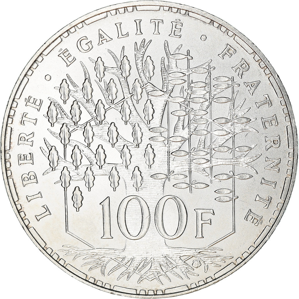 Munten, Frankrijk, Panthéon, 100 Francs, 1983, Paris, ZF+, Zilver, KM:951.1
