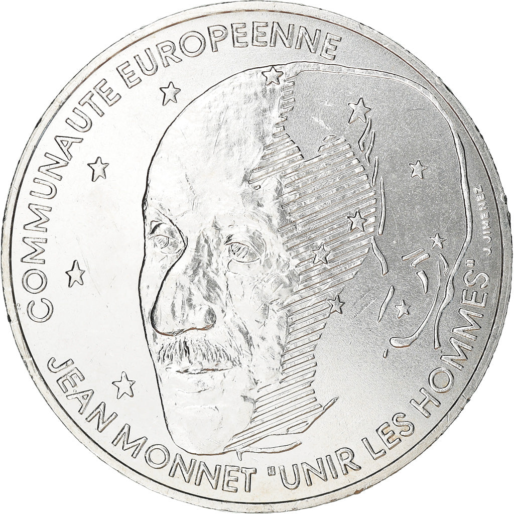 Coin, France, Jean Monnet, 100 Francs, 1992, AU(55-58), Silver, KM:1120