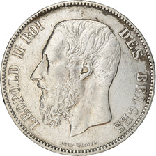 Coin, Belgium, Leopold II, 5 Francs, 5 Frank, 1873, EF(40-45), Silver, KM:24