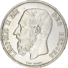 Moneta, Belgio, Leopold II, 5 Francs, 5 Frank, 1870, MB+, Argento, KM:24