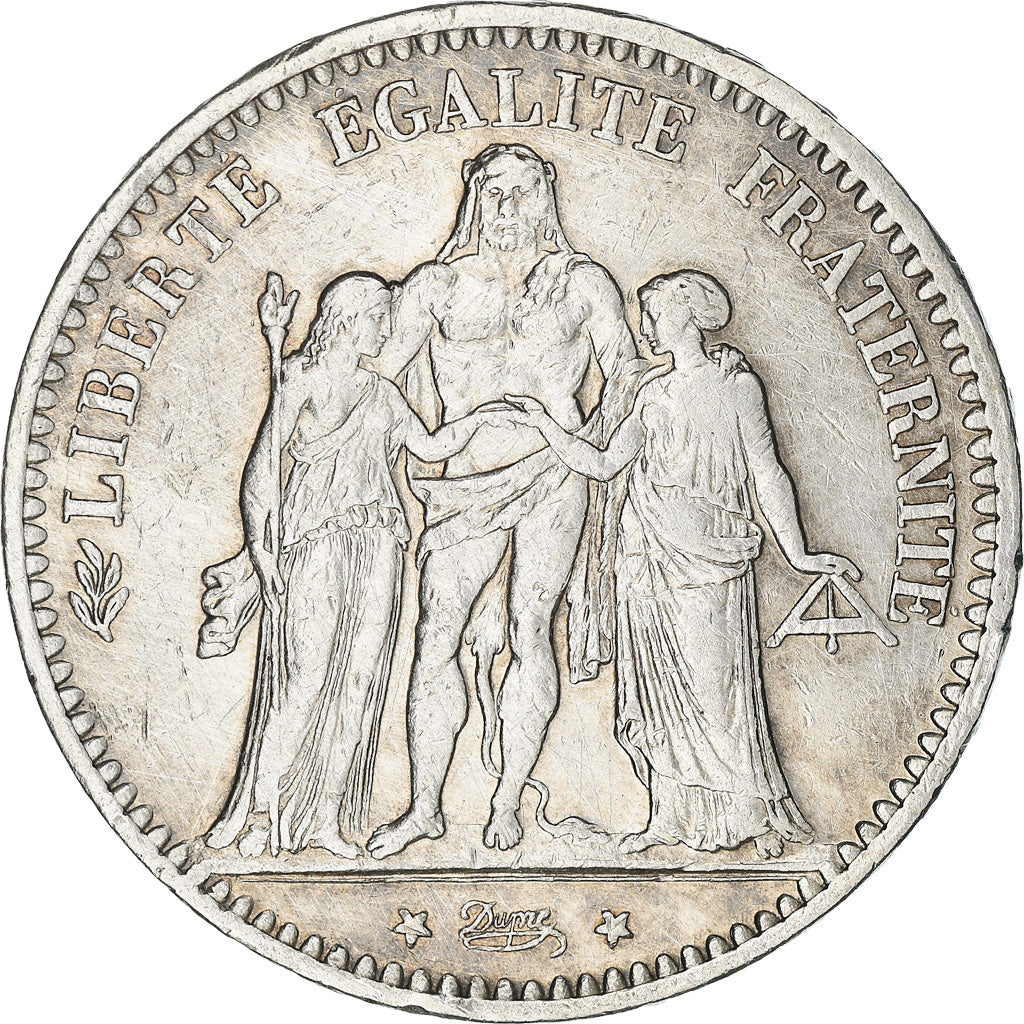 Coin, France, Hercule, 5 Francs, 1874, Paris, EF(40-45), Silver, KM:820.1