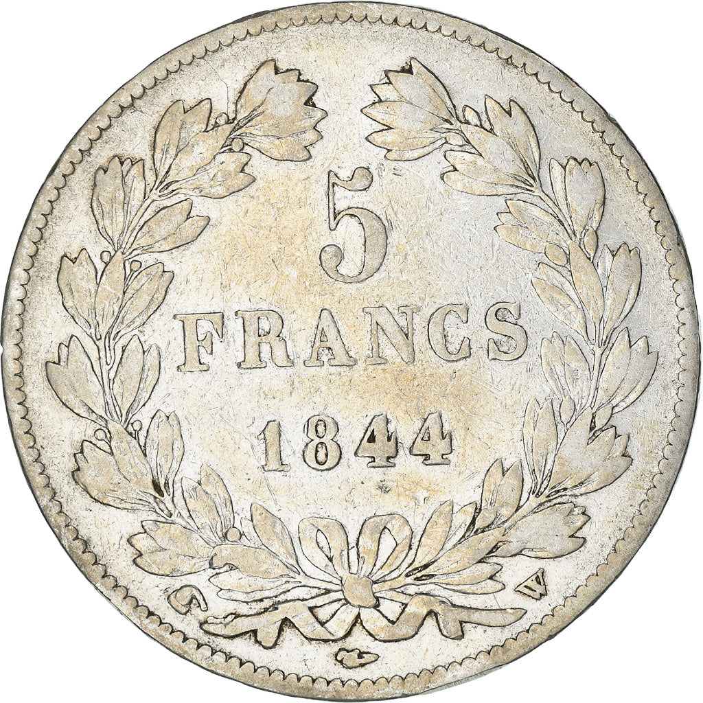 Coin, France, Louis-Philippe, 5 Francs, 1844, Lille, VF(30-35), Silver