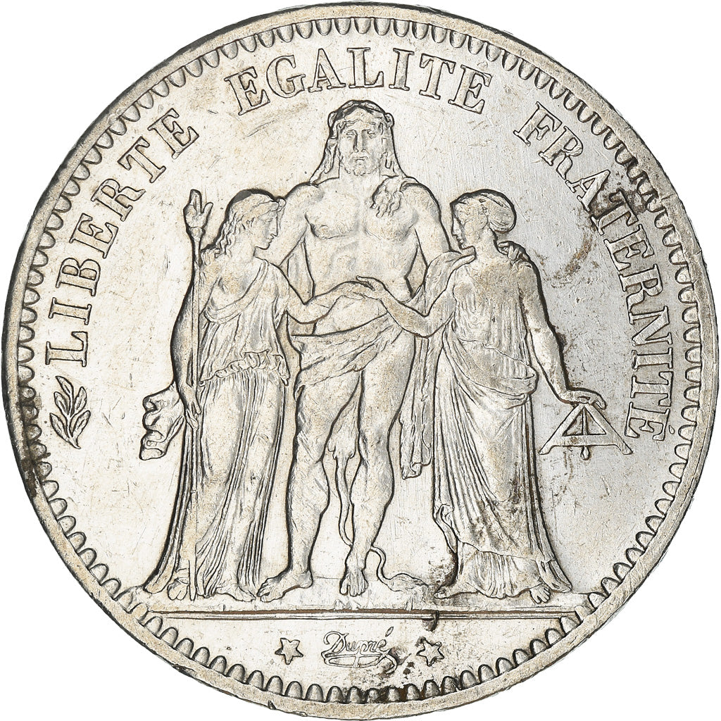 Coin, France, Hercule, 5 Francs, 1876, Paris, AU(50-53), Silver, KM:820.1