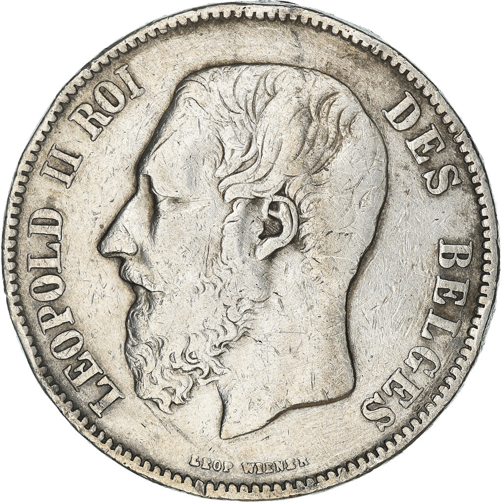 Coin, Belgium, Leopold II, 5 Francs, 5 Frank, 1869, VF(30-35), Silver, KM:24