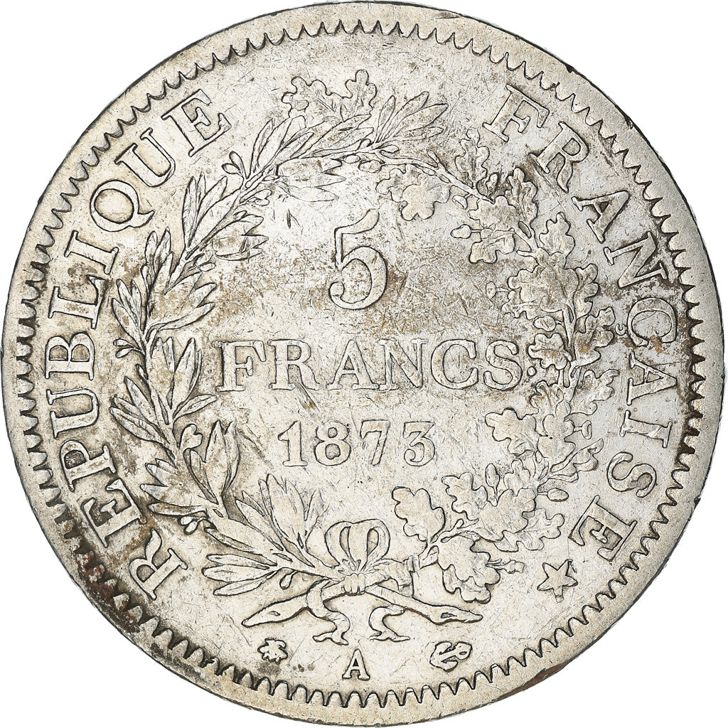 Monnaie, France, Hercule, 5 Francs, 1873, Paris, TB, Argent, Gadoury:745a