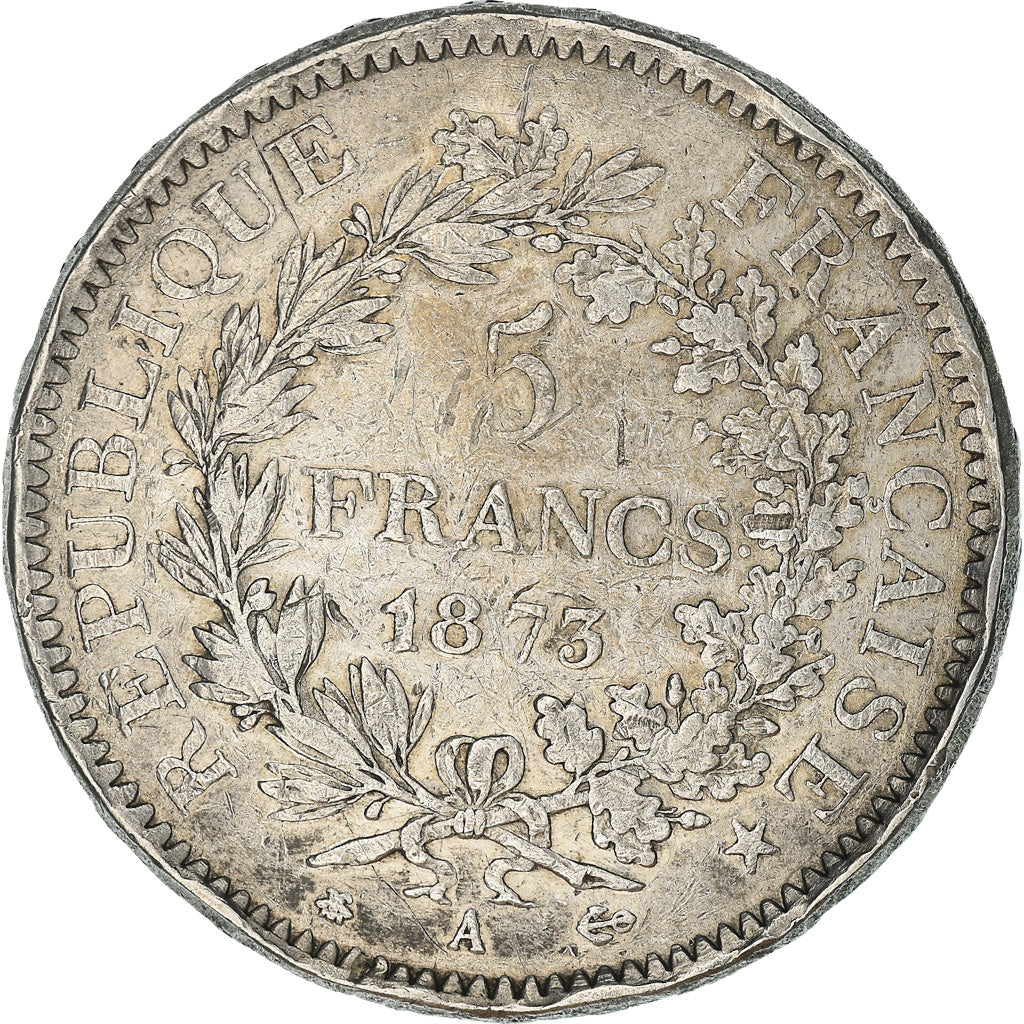 Coin, France, Hercule, 5 Francs, 1873, Paris, VF(20-25), Silver, KM:820.1