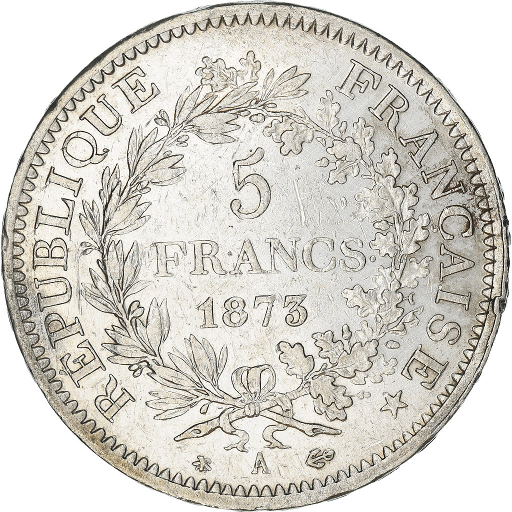 Coin, France, Hercule, 5 Francs, 1873, Paris, VF(30-35), Silver, KM:820.1
