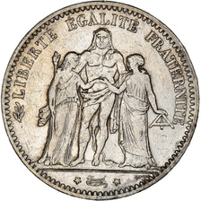 Moneta, Francia, Hercule, 5 Francs, 1876, Paris, MB+, Argento, KM:820.1