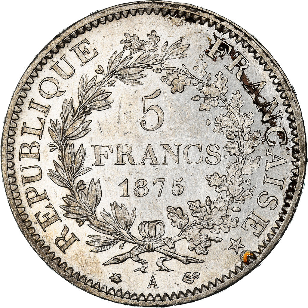 Coin, France, Hercule, 5 Francs, 1875, Paris, EF(40-45), Silver, KM:820.1