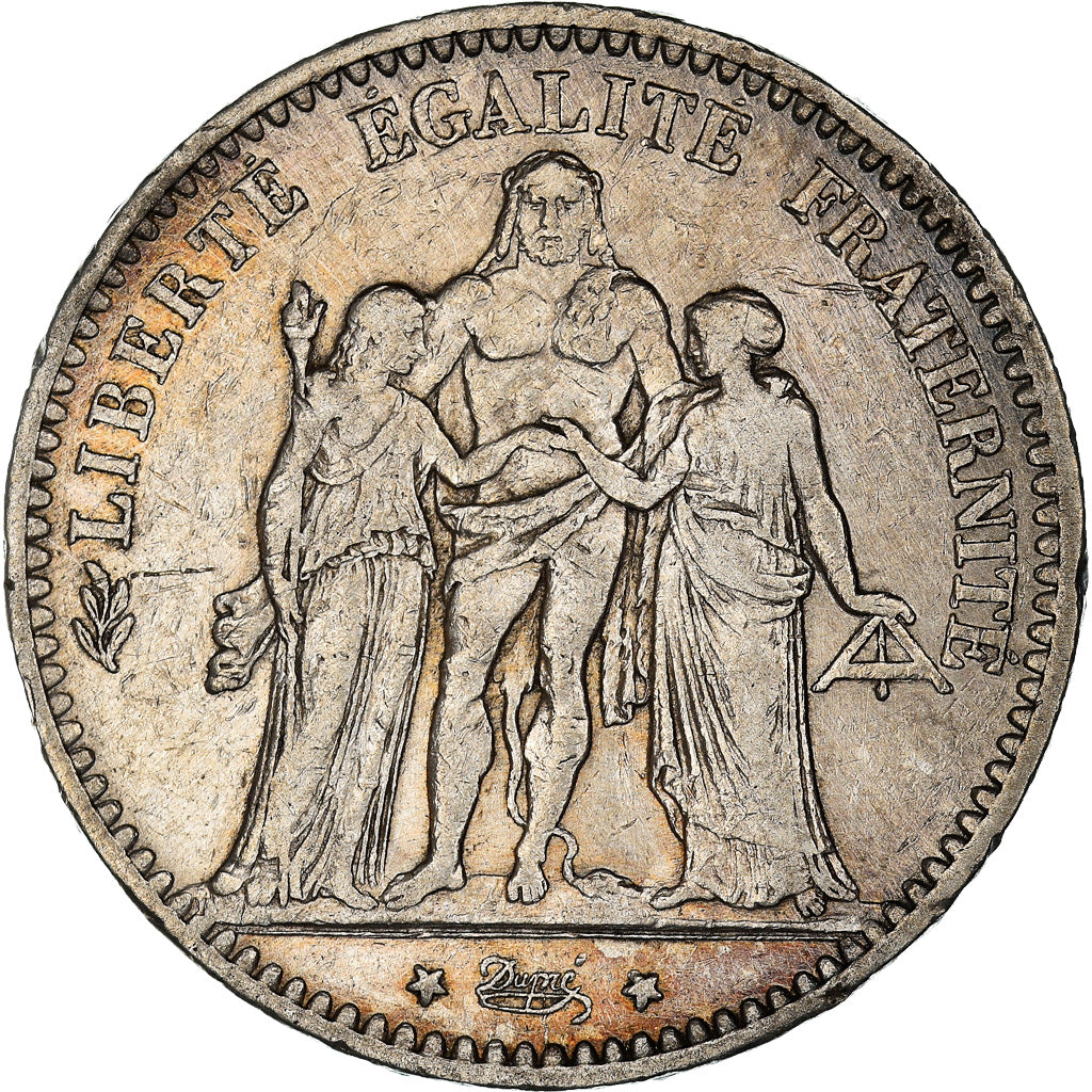 Munten, Frankrijk, Hercule, 5 Francs, 1875, Paris, FR+, Zilver, KM:820.1