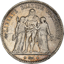 Munten, Frankrijk, Hercule, 5 Francs, 1875, Paris, FR+, Zilver, KM:820.1