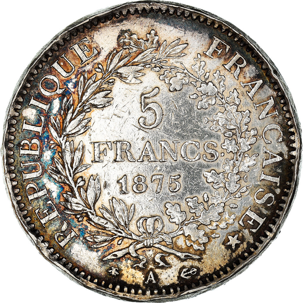 Coin, France, Hercule, 5 Francs, 1875, Paris, VF(20-25), Silver, KM:820.1