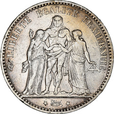 Moeda, França, Hercule, 5 Francs, 1875, Paris, VF(30-35), Prata, KM:820.1