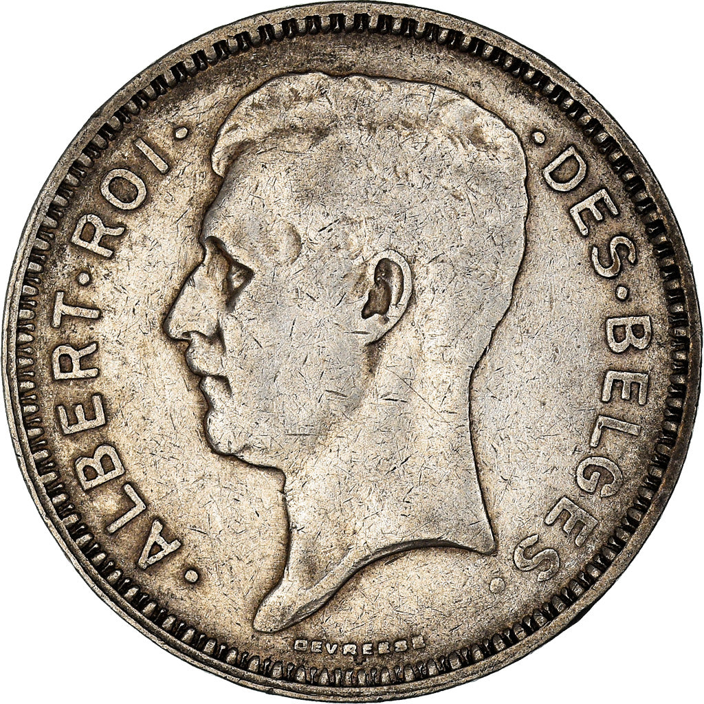 Coin, Belgium, Albert I, 20 Francs, 20 Frank, 1934, EF(40-45), Silver, KM:103.1