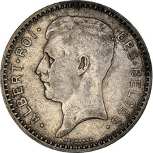 Moeda, Bélgica, Albert I, 20 Francs, 20 Frank, 1934, EF(40-45), Prata, KM:103.1