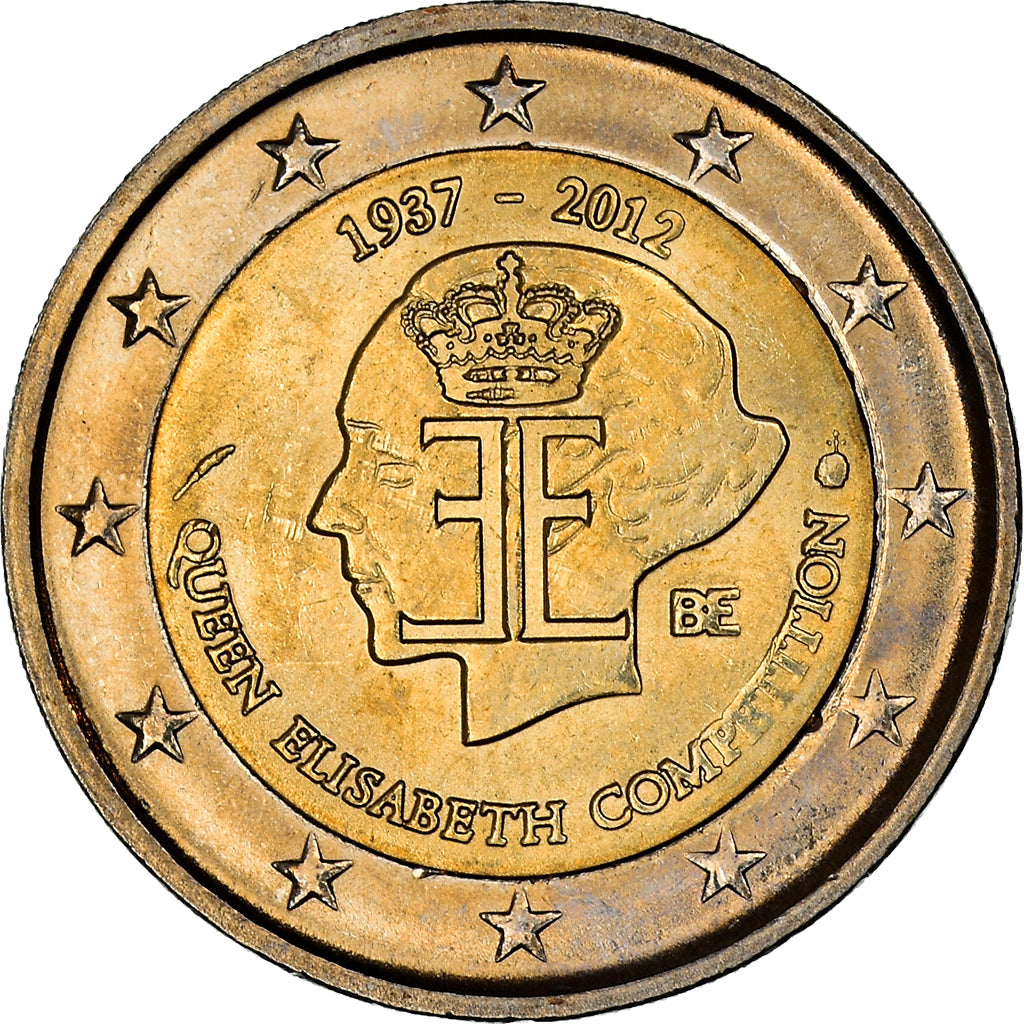 Belgium, 2 Euro, Queen Elisabeth, 2012, MS(60-62), Bi-Metallic, KM:317