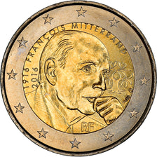 France, 2 Euro, François Mitterrand, 2016, MS(60-62), Bi-Metallic
