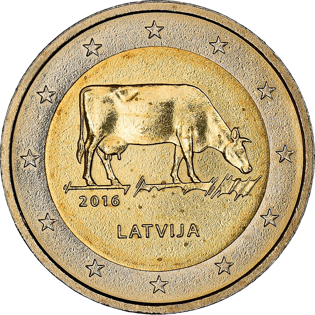 Latvia, 2 Euro, 2016, MS(60-62), Bi-Metallic