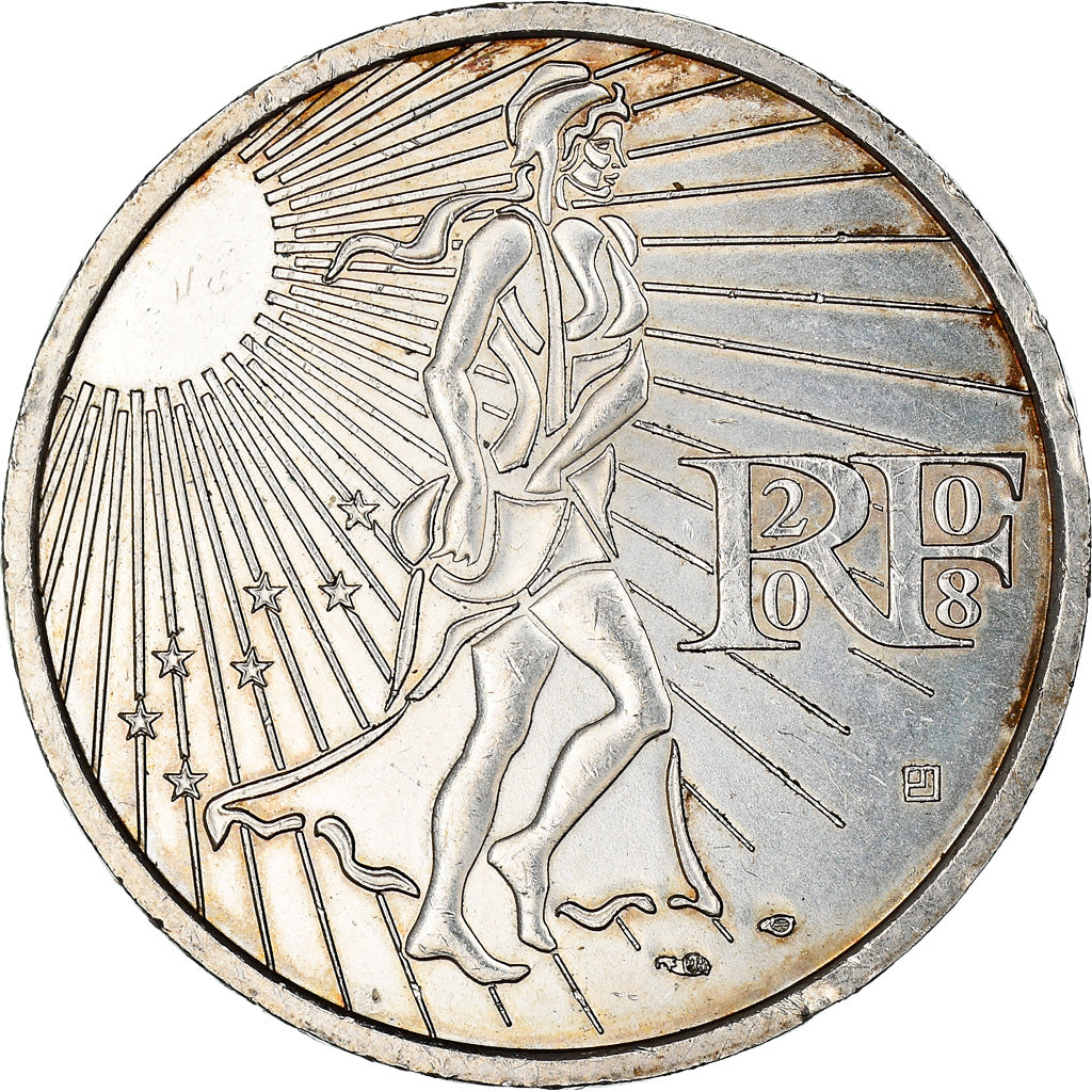 Frankrijk, 15 Euro, Semeuse, 2008, PR, Zilver, Gadoury:EU288, KM:1535