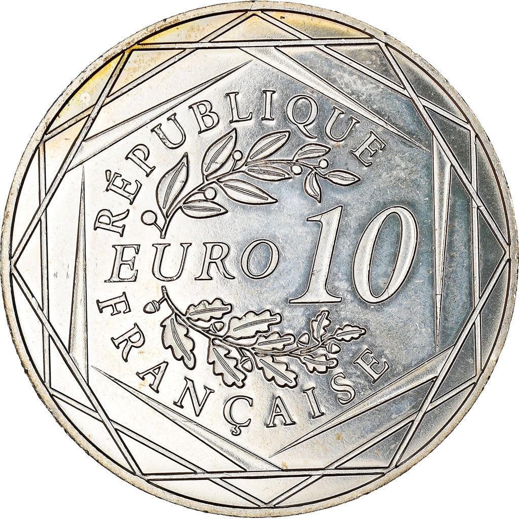Frankrijk, 10 Euro, Coq, 2014, PR, Zilver, Gadoury:EU657, KM:2110