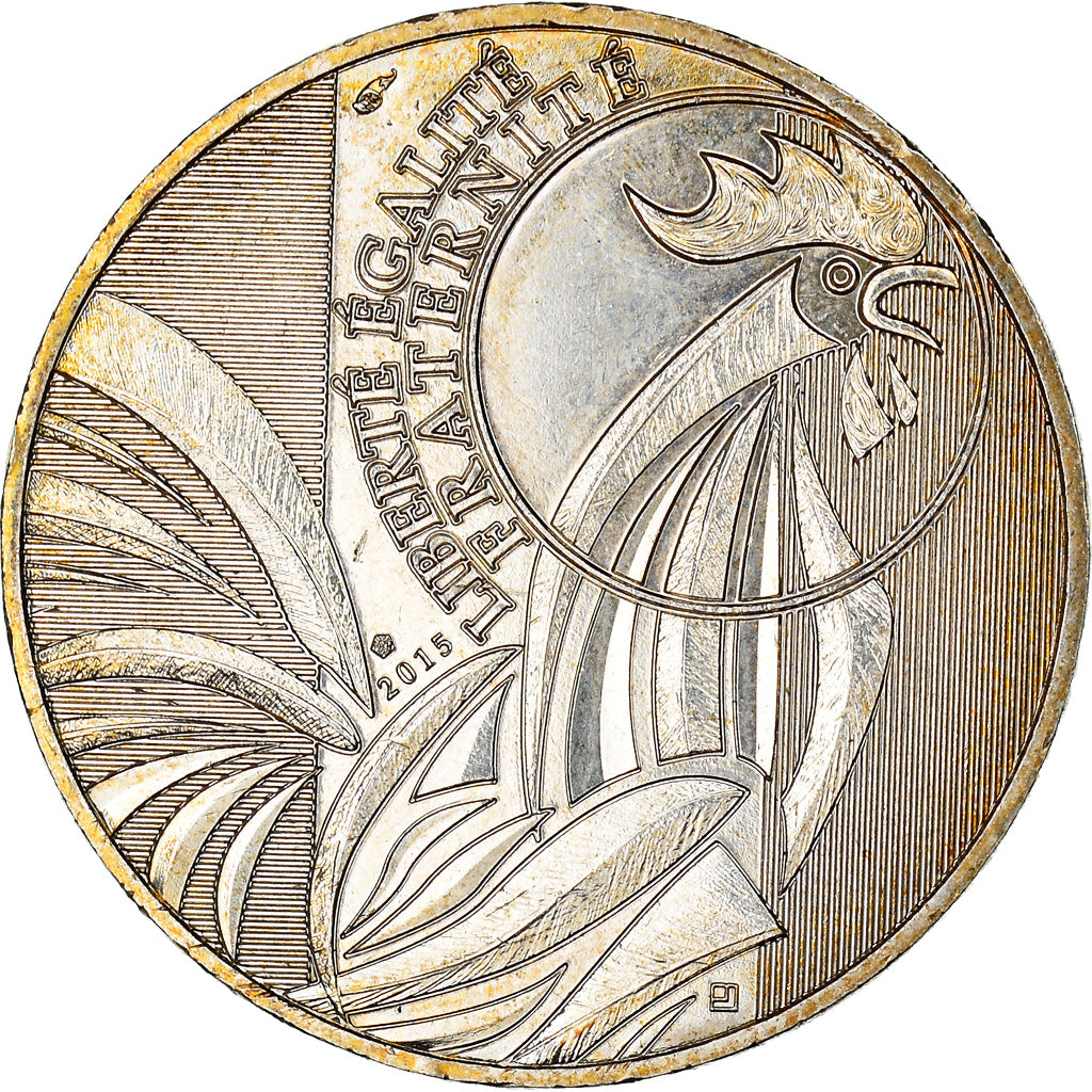 Frankrijk, 10 Euro, Coq, 2015, PR, Zilver, Gadoury:EU727