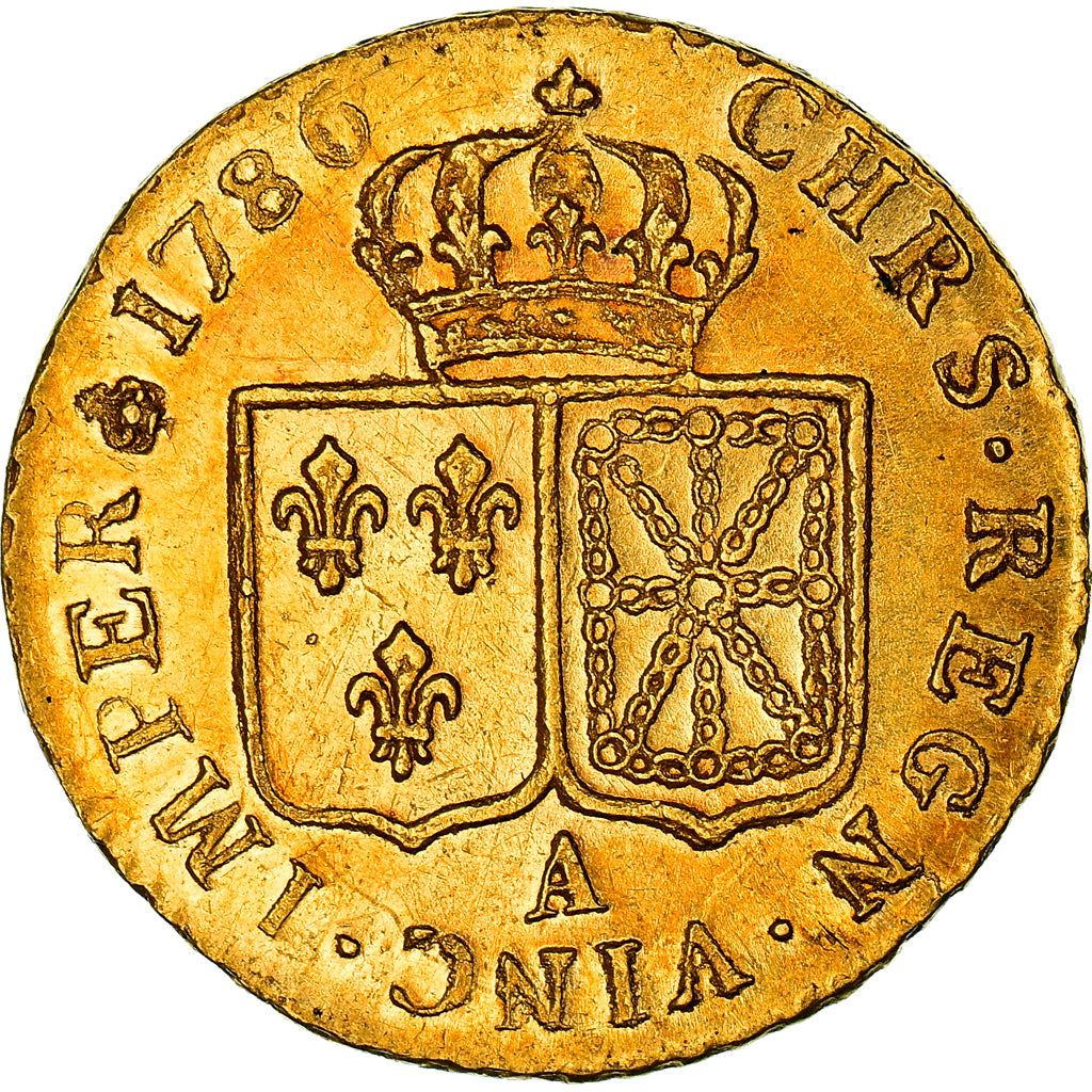 Coin, France, Louis XVI, Louis d'Or, 1786, Paris, AU(55-58), Gold, KM:591.1