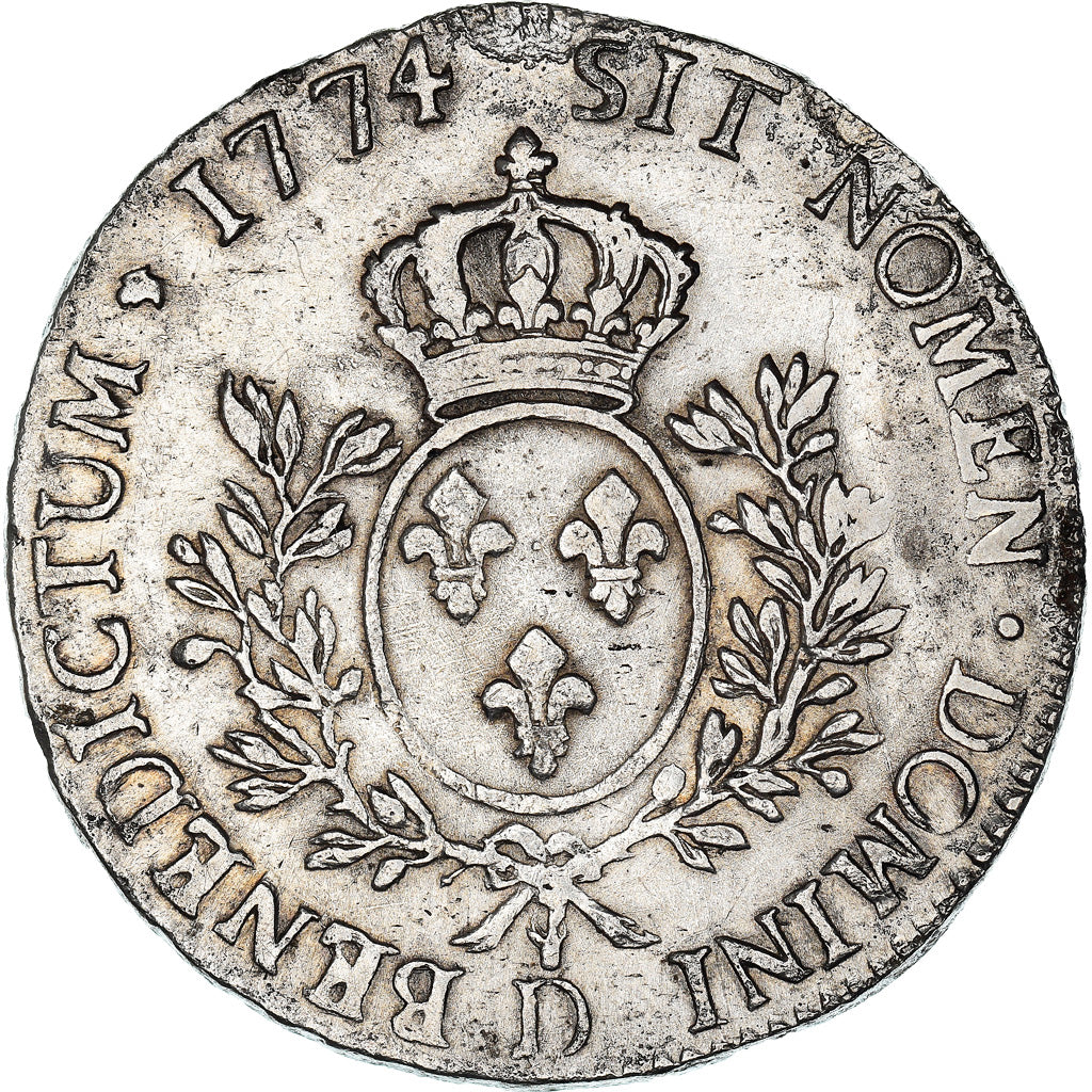 Munten, Frankrijk, Louis XV, Écu à la vieille tête, 1774, Lyon, ZF, Zilver