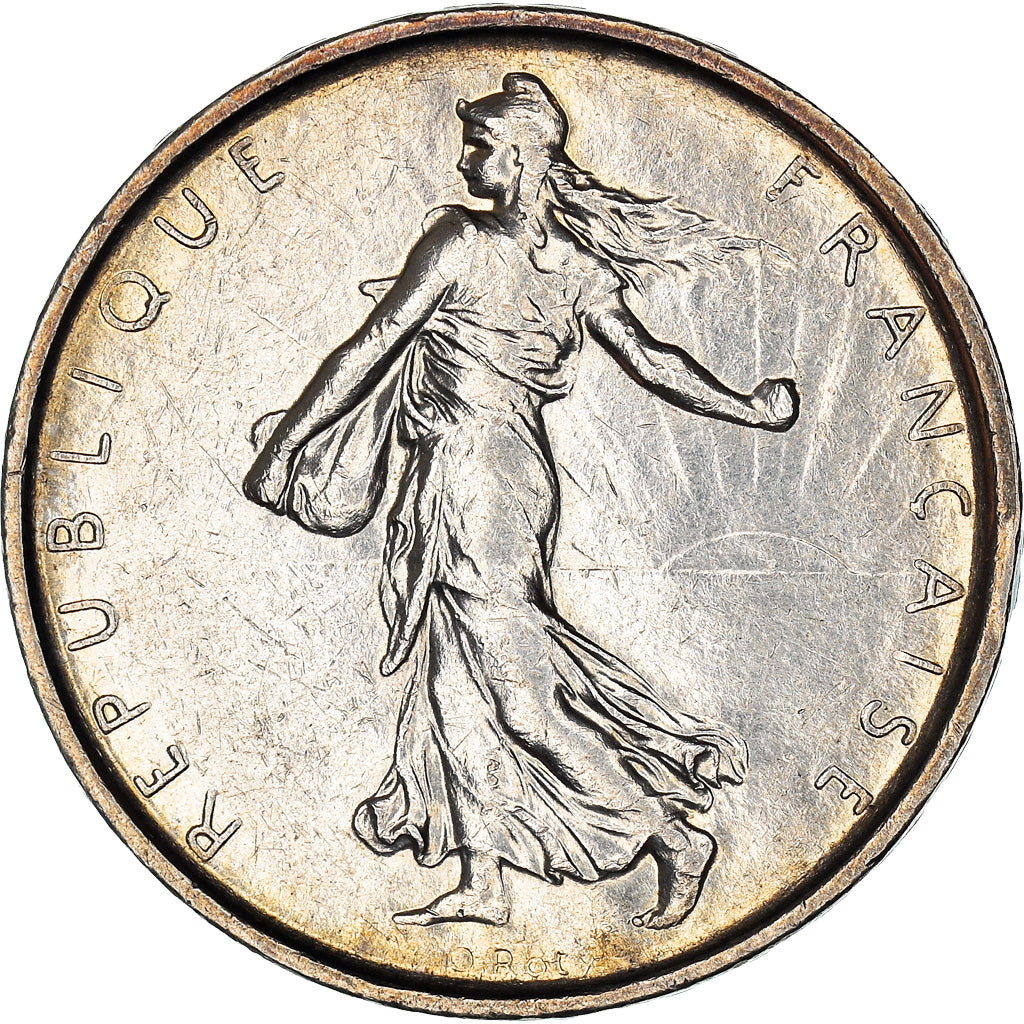 Coin, France, Semeuse, 5 Francs, 1967, AU(55-58), Silver, KM:926, Gadoury:770