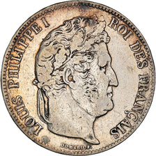 Coin, France, Louis-Philippe, 5 Francs, 1835, Rouen, VF(30-35), Silver
