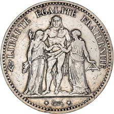 Monnaie, France, Hercule, 5 Francs, 1876, Paris, TTB, Argent, Gadoury:745a