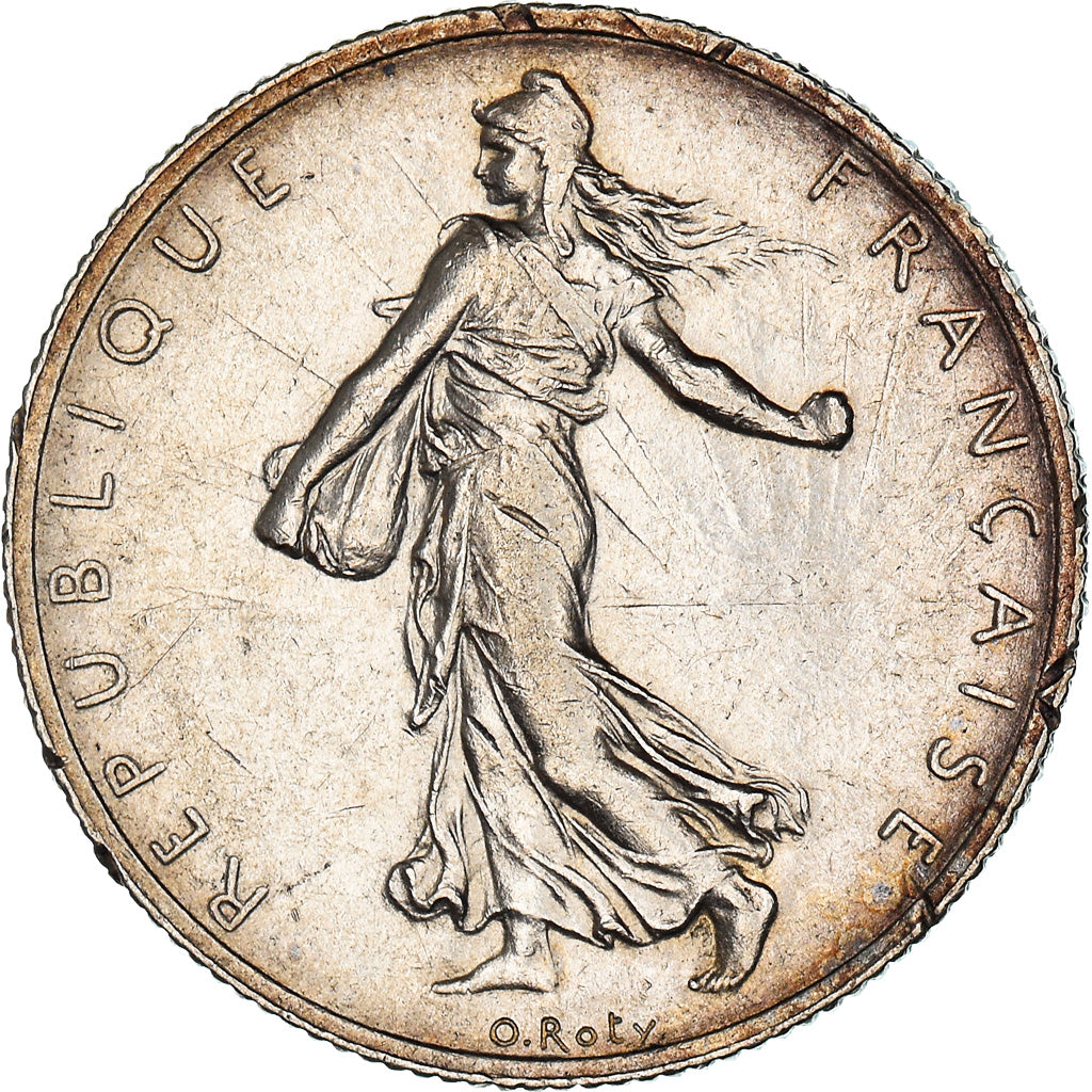 Coin, France, Semeuse, 2 Francs, 1917, Paris, AU(50-53), Silver, KM:845.1