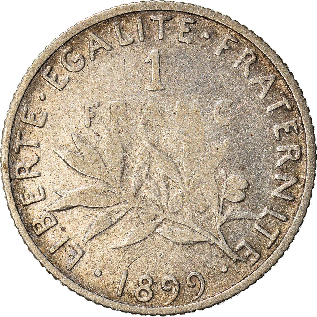 Coin, France, Semeuse, Franc, 1899, Paris, VF(30-35), Silver, KM:844.1