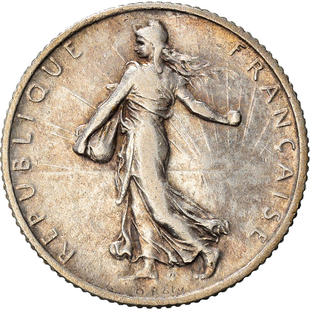 Moneta, Francia, Semeuse, Franc, 1902, Paris, BB, Argento, KM:844.1, Gadoury:467