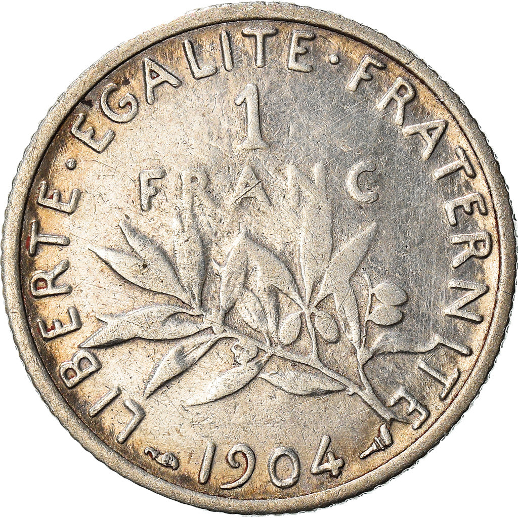 Monnaie, France, Semeuse, Franc, 1904, Paris, TB+, Argent, Gadoury:467, KM:844.1