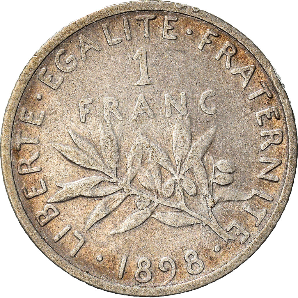 Münze, Frankreich, Semeuse, Franc, 1898, Paris, S+, Silber, KM:844.1