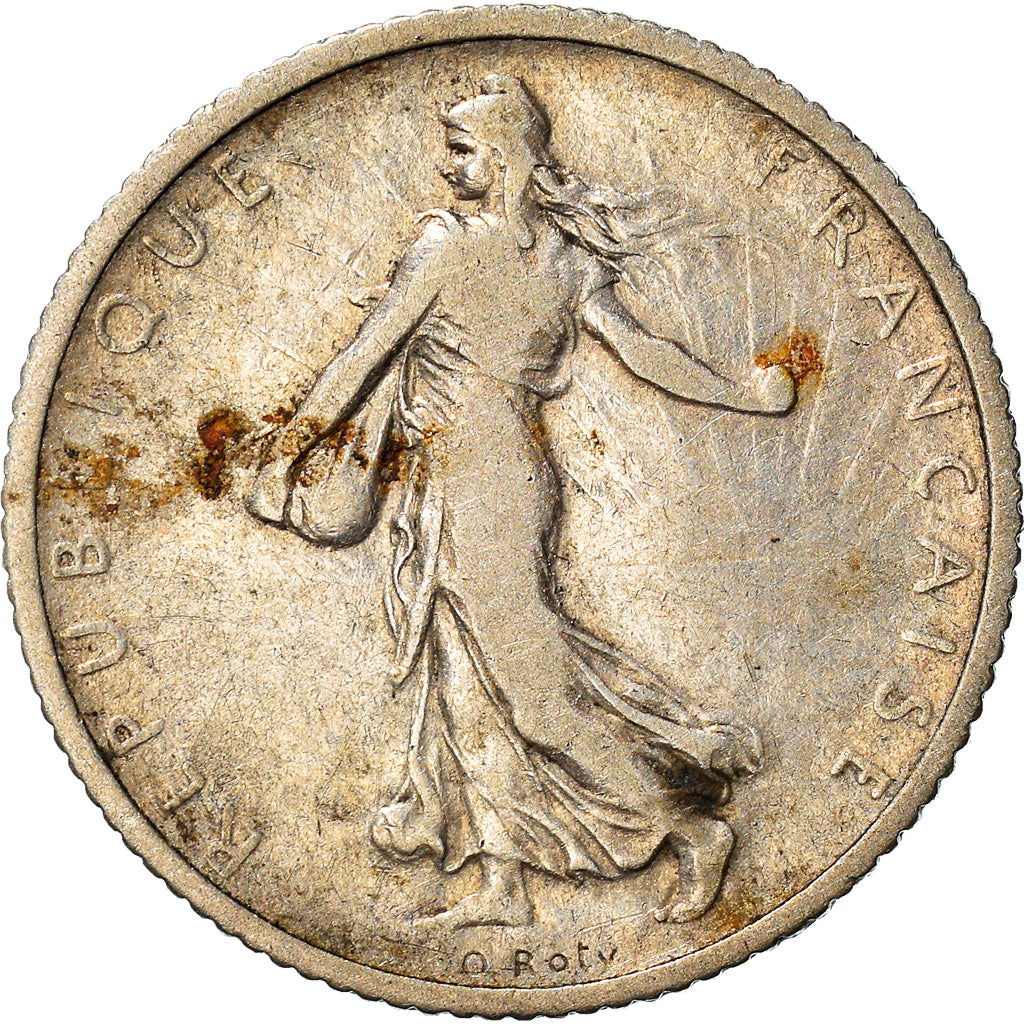 Munten, Frankrijk, Semeuse, Franc, 1907, Paris, FR+, Zilver, KM:844.1