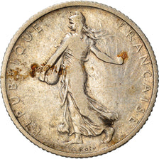 Munten, Frankrijk, Semeuse, Franc, 1907, Paris, FR+, Zilver, KM:844.1