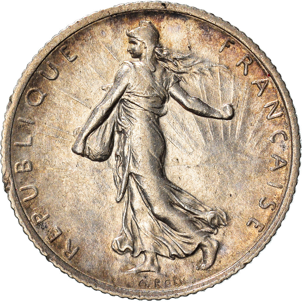 Coin, France, Semeuse, Franc, 1918, Paris, AU(50-53), Silver, KM:844.1