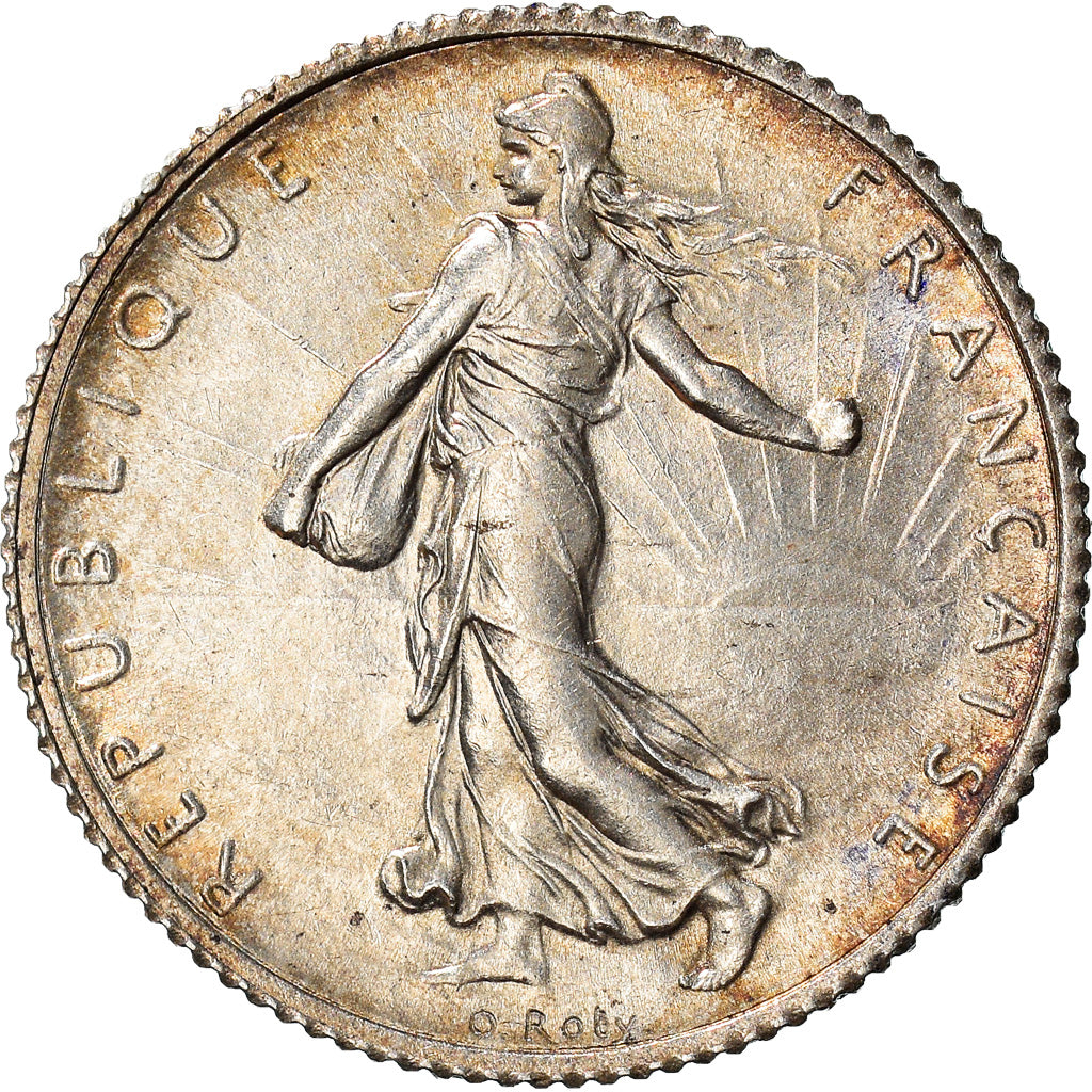 Coin, France, Semeuse, Franc, 1919, Paris, AU(55-58), Silver, KM:844.1