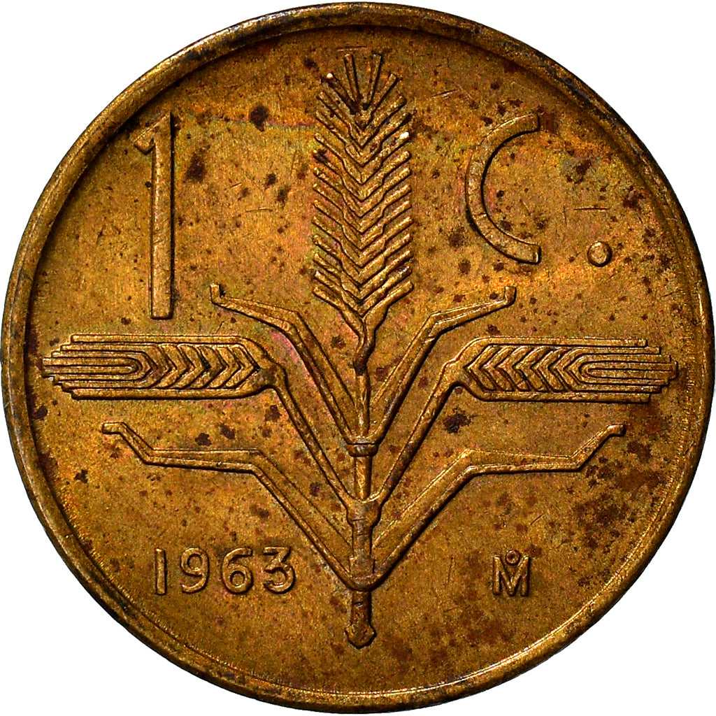 Moneda, México, Centavo, 1963, Mexico City, EBC, Latón, KM:417