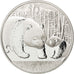 Chine, 10 Yuan Panda 2011, 1 once Argent, KM 1980
