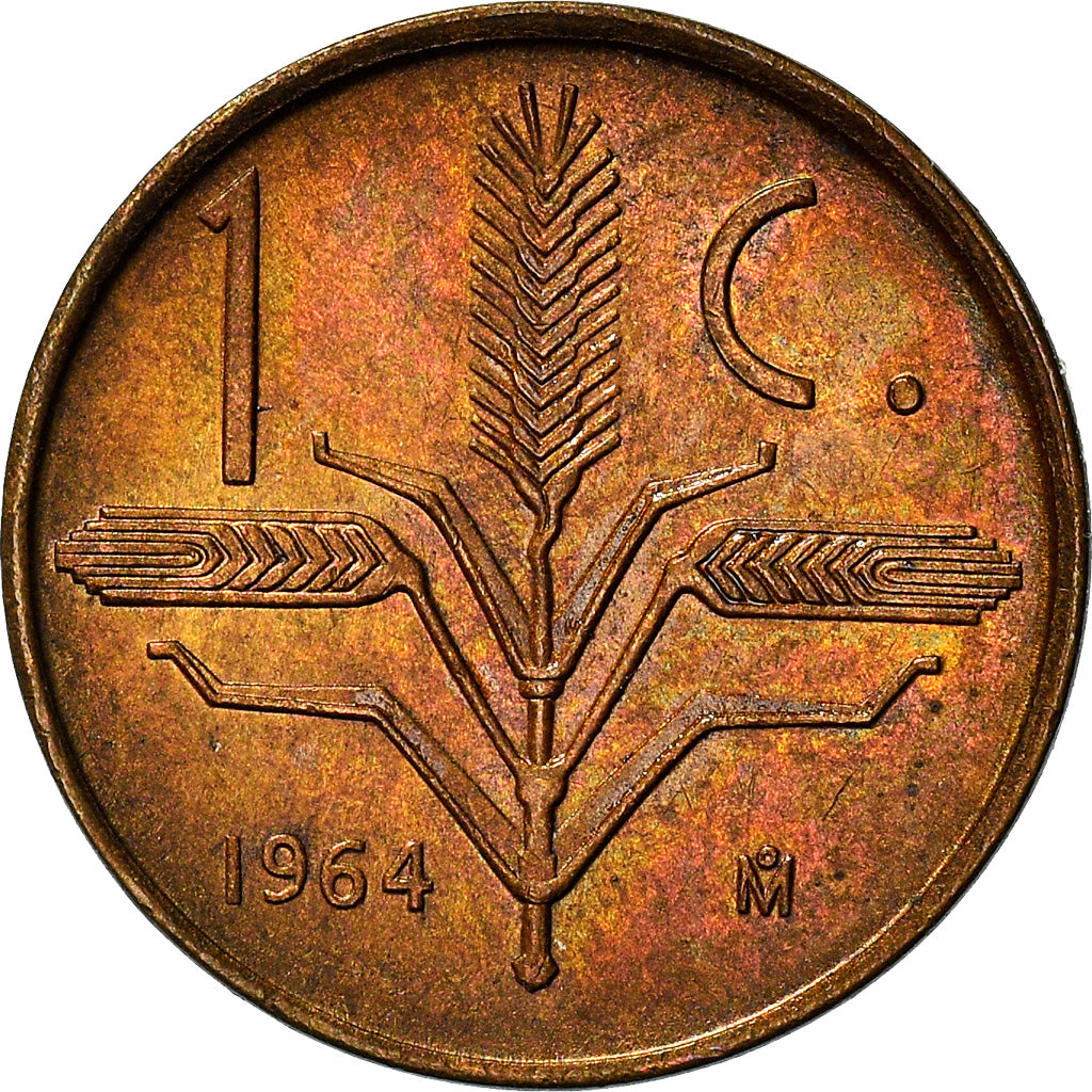 Coin, Mexico, Centavo, 1964, Mexico City, AU(55-58), Brass, KM:417